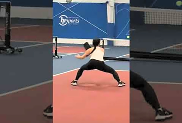 Pickleball! Incredible Athleticism! How Low Can She Go? #shorts #pickleball