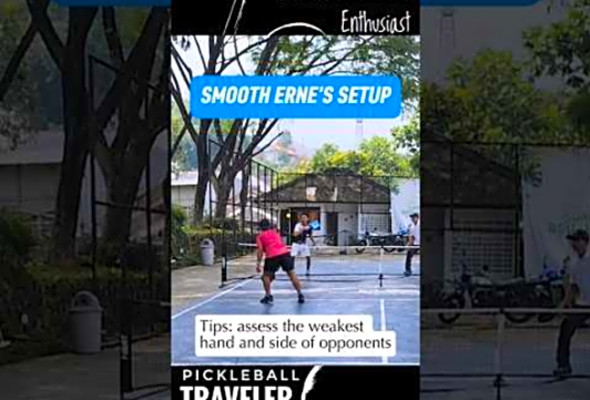 TEXT BOOK CREATE THE ERNE&#039;S SHOT #pickleballtips #pickleballtraveler