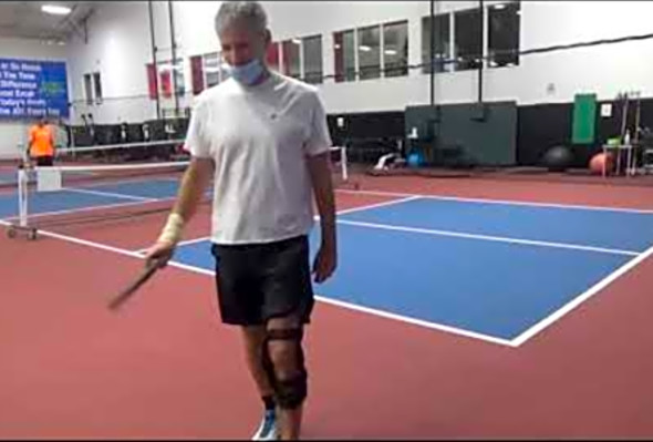 Amy and Doug vs Steve and Mark CCRC Rec Pickleball Play