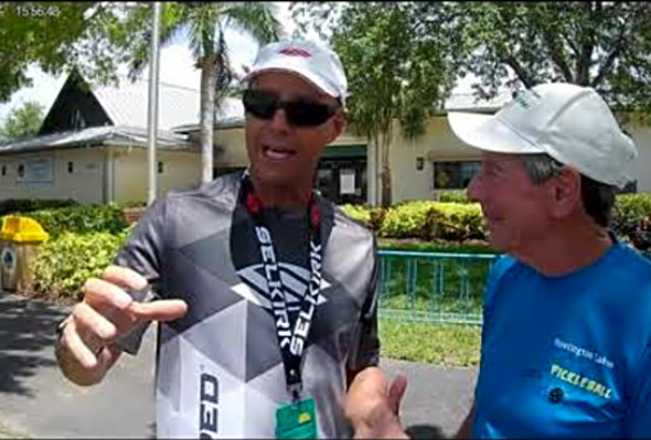 Bob Savar interviews Michael Stewart at the 2019 US Open Pickleball Championships