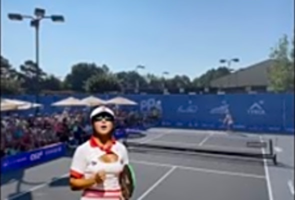 She Plays Pickleball Like Nadal Plays Tennis!