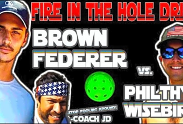 JD DECOSTA: Fire in the Hole Pickleball Drill w/ BROWN FEDERER &amp; PHILTHY WISEBIRD-Prep for Nationals