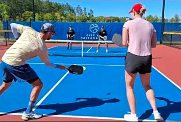 Tim Baghurst, Sean Yearwood, Sean Rady, and Marina Cozac vs the Wind - 4.5 Pickleball Match Game 2