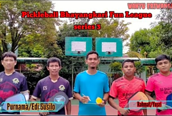 Highlights Pickleball Bhayangkari Fun League series 3 matchday1 - Pur/Edi vs Rahmat/Yusri