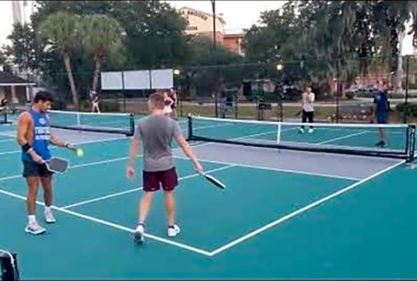 RAQUETBALL STAR CHALLENGES 5.0 TEENAGER! 4.5 Pickleball at CCU in SC