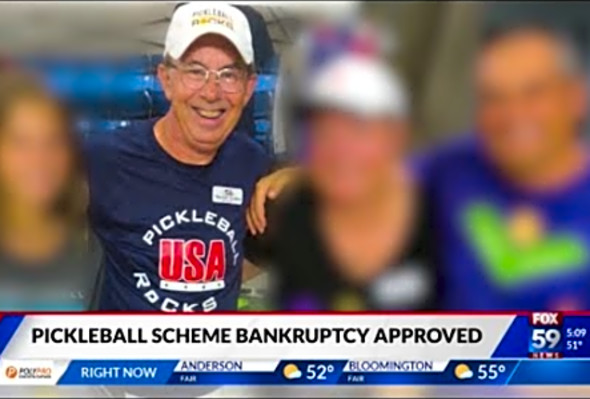 Pickleball swindler ordered into bankruptcy