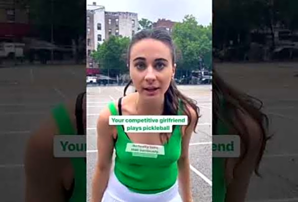 Your competitive girlfriend plays pickleball #shorts #viral #trending