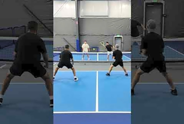 He did NOT expect...this ball to COME BACK! #pickleball #sports #highlights #defense #fasthands