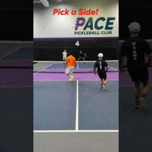 Pick a Side! #thepickleballrunner #pickleball #highlights #pickleballhig...