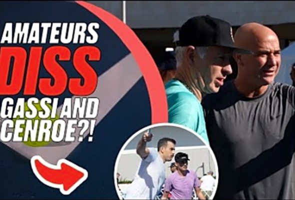Andre Agassi and John McEnroe FACE OFF With Amateur Pickleball Players