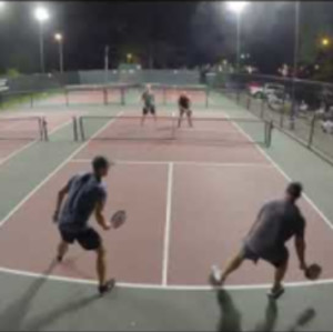 Men&#039;s Doubles Pickleball Match