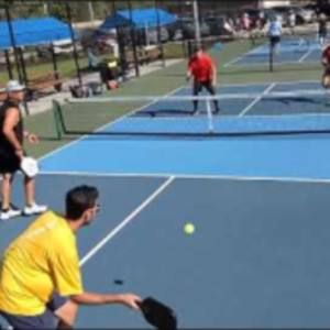 BIG FOREHAND DRIVES! 4.0 Pickleball Rec Game at Midway Park in Myrtle Be...