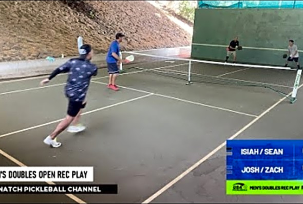Pickleball Men&#039;s Doubles Rec Play feat. Josh/Zach vs Isiah/Sean
