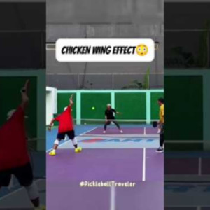 CHICKEN WING SHOT EFFECT #pickleballshorts #pickleballviral