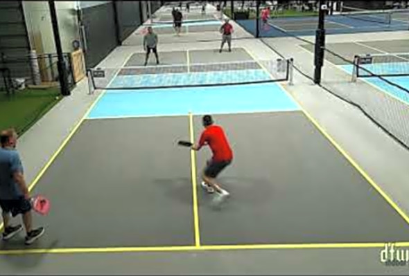 Jason &amp; Steve vs Nithin &amp; AK Pickleball match. Serving missiles with the Diadem Icon Infinity Pro.