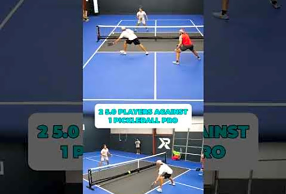 1 pro vs. 2 5.0s in pickleball who wins? #pickleball #pickleballtips #explore