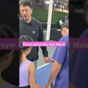 prayer before the gold match at National Junior Pickleball Championships...