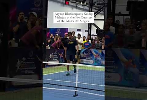 Aryaan Bhatia moves to the Quarters Live from the Monsoon Pickleball Championship 2024 #pickleball