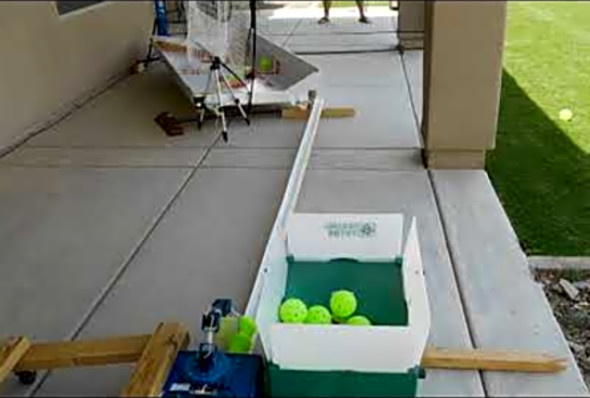Pickleball Tutor with DIY Robot for backyard/patio practice - 4
