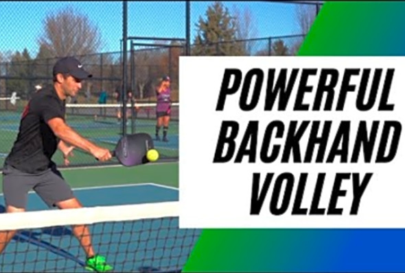 How to Hit a Strong Backhand Volley for Pickleball - Daniel Moore