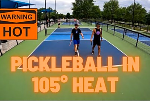 Playing Pickleball in 105 Degree Heat! - KC Pickleball League Match Highlights