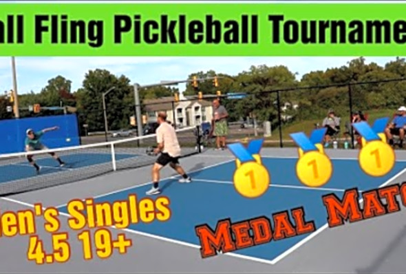 Legends Pickleball Tournament- Men&#039;s Singles 4.5 19 Gold Medal Match- Fred Walker v David McNally