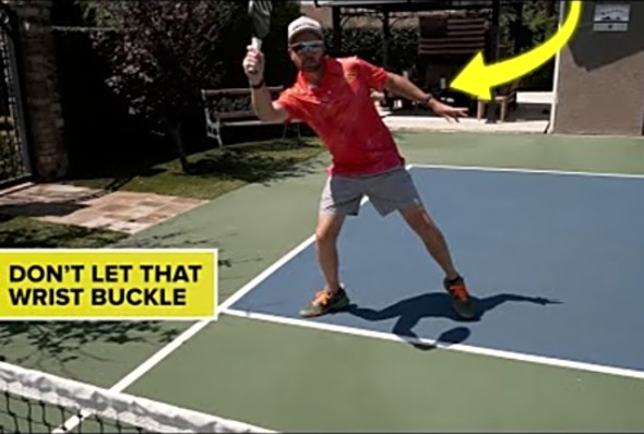 Do THIS When Hitting a Cross Court Topspin Forehand Dink in Pickleball - CoachMe Pickleball