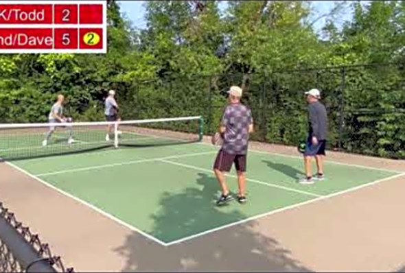 4.0-4.5 level pickleball - Back on the angle