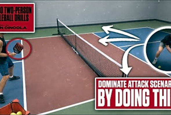 Attack Combinations at the Kitchen Line: 2-Person Pickleball Drills