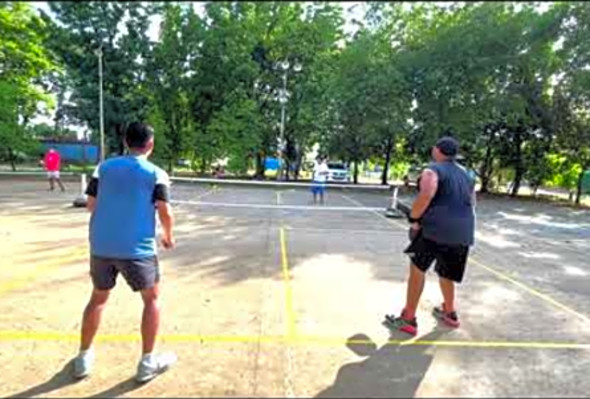 Pickleball Doubles - Leander/Mark vs Rainer/Billy - Practice Match - June 19, 2021