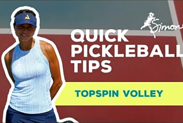 Pickleball: Slow-motion top spin volley from Simone Jardim