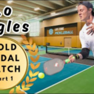 GOLD MEDAL MATCH - Part1 - 4.0 Men&#039;s Singles Pickleball Tournament at Li...