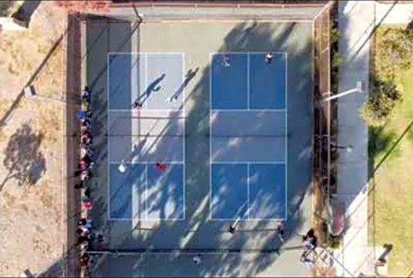 Allendale Pickleball (drone) - Jessie Irvine, Matt Manasse, Wes Burrows, Ben Johns