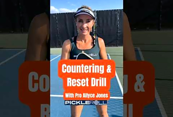 Countering and Reset Drill from Pro Allyce Jones #pickleroll #pickleball #pickleballtips