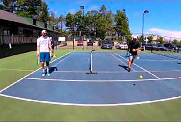 Chris and Andrew take on Scott and Peter - 4.5 pickleball