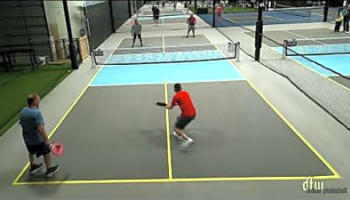Jason &amp; Steve vs Nithin &amp; AK Pickleball match. Serving missiles with the Diadem Icon Infinity Pro.