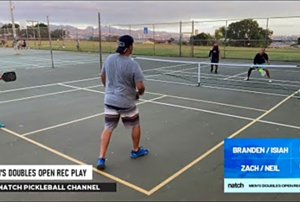 Pickleball Men&#039;s Doubles Rec Play feat. Zach/Neil vs Branden/Isiah