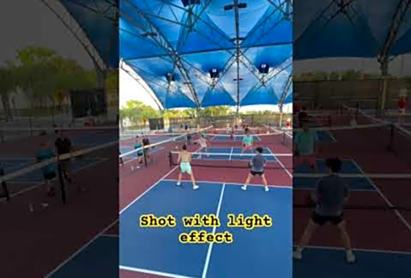 Hitting a winner with special light effect #pickleball #highlights #skills #winner #florida #naples