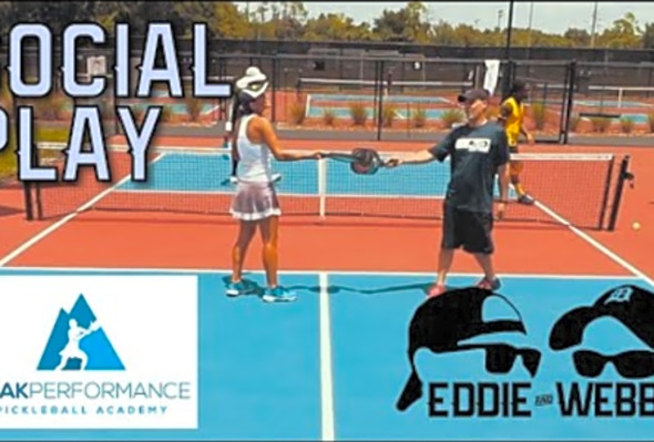 Eddie Plays Pickleball with Simone - Peak Performance Pickleball Academy Social Play