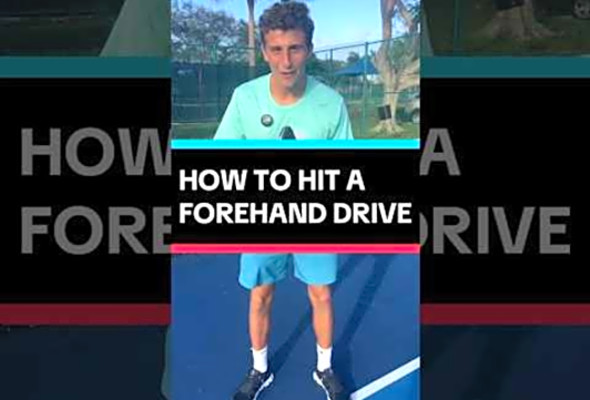 How to hit a forehand drive in 60 seconds! #pickleball #pickleballtips #shorts