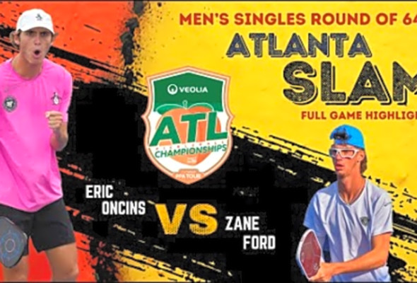 Eric Oncins vs Zane Ford at Veolia Atlanta Pickleball Championships Men&#039;s Singles Match Highlights