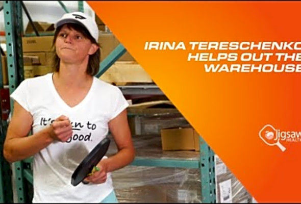 Irina Tereschenko Helps Out The Warehouse - We Love Pickleball, Too