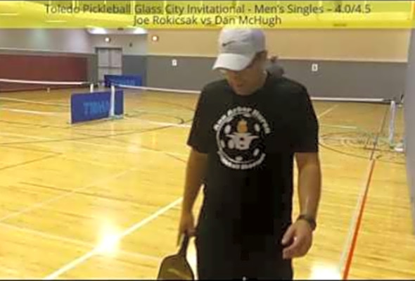 Toledo Pickleball Glass City Invitational - Mens Singles 4.0/4.5 Joe Rokicsak vs Dan McHugh