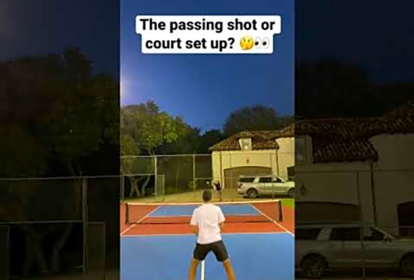 Singles passing shot (Pickleball edition) #singles #pickleball #tennis #pass #lefty #winner
