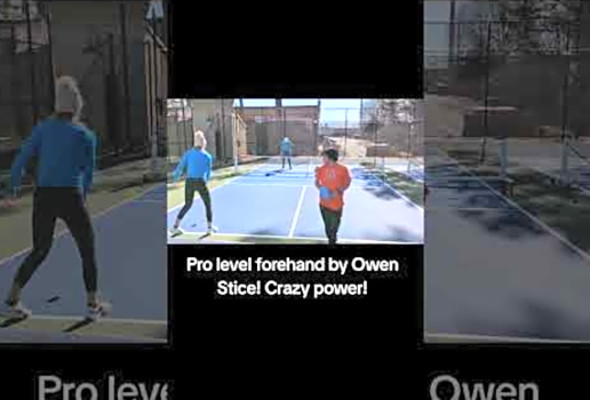 Pro level forehand by Owen Stice! Crazy power! 5.2 #pickleball #pickle #pickleballhighlights #druh