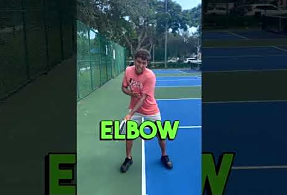 How to hit a third shot drop with your backhand #pickleball #shorts