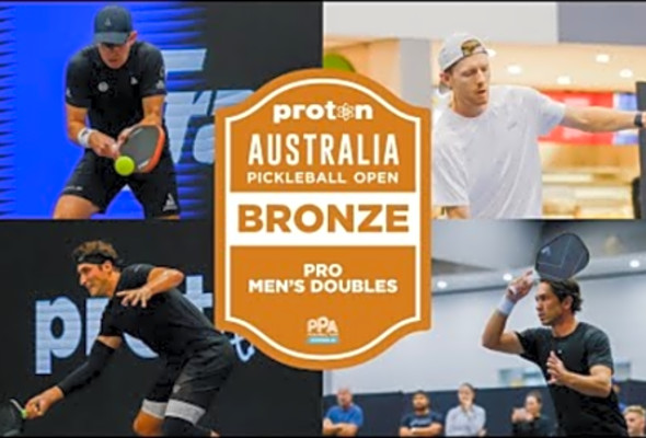 Johns/Devilliers vs Wild/Navaratil at the Proton Australia Pickleball Open - Bronze Medal Match