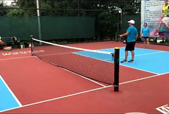 in China Daniel Moore and Janet Lye 2018.1.19(pickleball Exchange China, Singapore, USA)