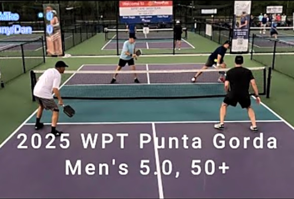 2025 WPT Punta Gorda Men&#039;s 5.0, 50 Pickleball Tournament Round 6 Match