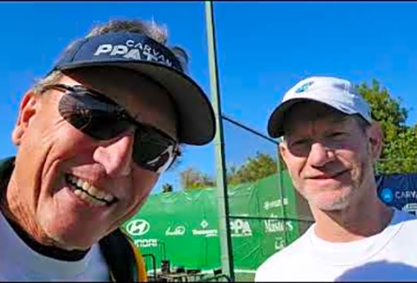 Journey into Pickleball WPA President John Gill interviewing Top senior Pro Scott Crandell